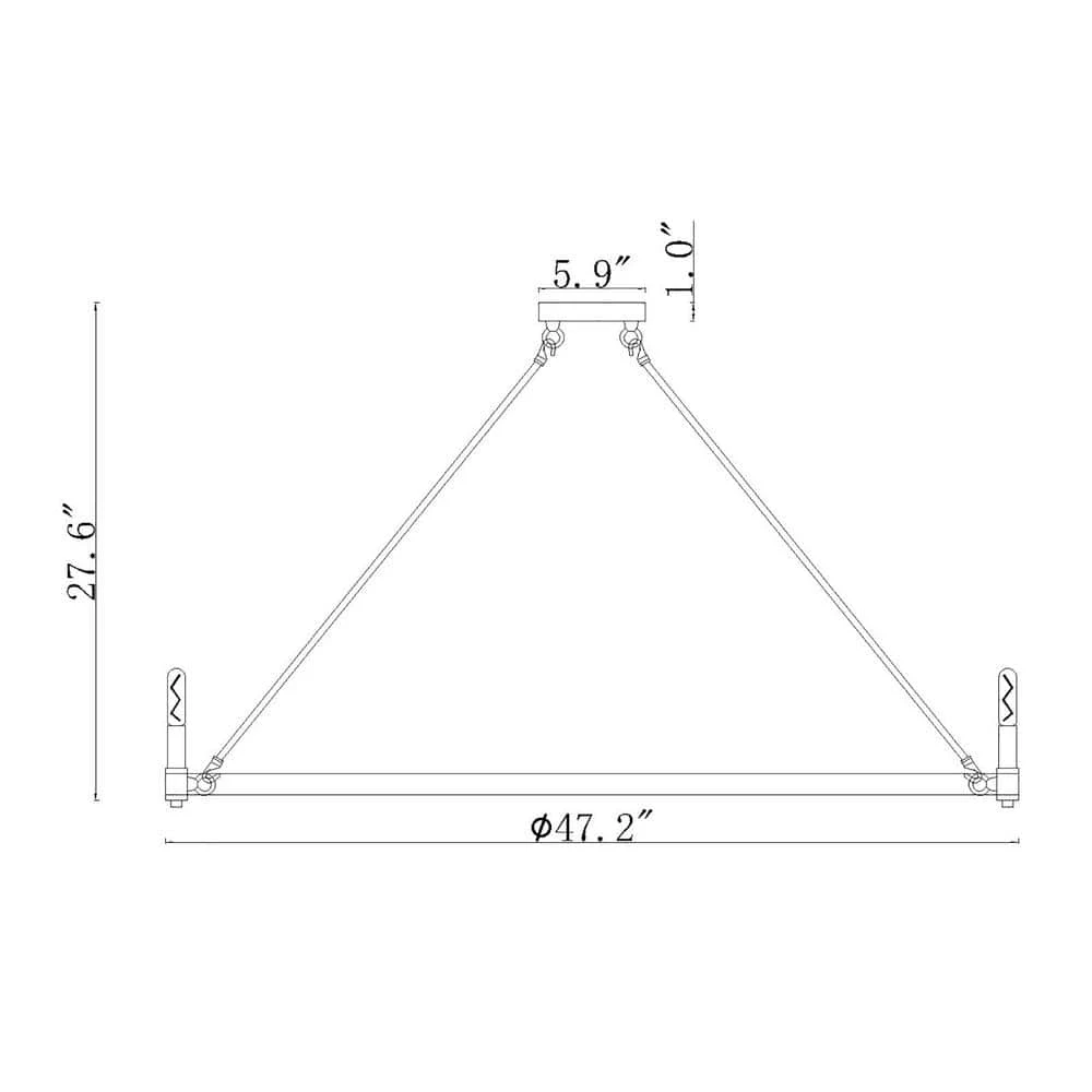 Elijah 47.2 in. 16-Light Matte Black Indoor Chandelier with Light Kit by Warehouse of Tiffany 4 Elijah 47.2 in. 16-Light Matte Black Indoor Chandelier with Light Kit by Warehouse of Tiffany - Image 2