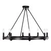 Casey 31.5 in. 8-Light Matte Black Indoor Chandelier with Light Kit by Warehouse of Tiffany -Warehouse of Tiffany Shop matte black warehouse of tiffany chandeliers md64 8mb 64 1000