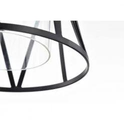 Antonia 7 in. 1-Light Indoor Matte Black Shaded Pendant Ceiling Light by Warehouse of Tiffany 14 Antonia 7 in. 1-Light Indoor Matte Black Shaded Pendant Ceiling Light by Warehouse of Tiffany -Warehouse of Tiffany Shop matte black warehouse of tiffany chandeliers pd034mb 1d 1000