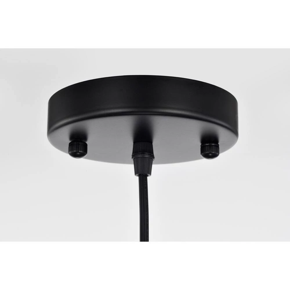 Antonia 7 in. 1-Light Indoor Matte Black Shaded Pendant Ceiling Light by Warehouse of Tiffany 9 Antonia 7 in. 1-Light Indoor Matte Black Shaded Pendant Ceiling Light by Warehouse of Tiffany - Image 7