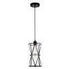 Antonia 7 in. 1-Light Indoor Matte Black Shaded Pendant Ceiling Light by Warehouse of Tiffany -Warehouse of Tiffany Shop matte black warehouse of tiffany chandeliers pd034mb 64 1000