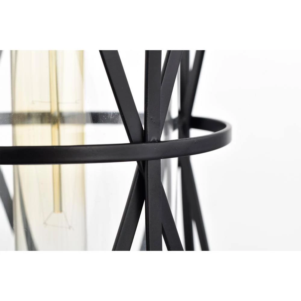 Antonia 7 in. 1-Light Indoor Matte Black Shaded Pendant Ceiling Light by Warehouse of Tiffany 11 Antonia 7 in. 1-Light Indoor Matte Black Shaded Pendant Ceiling Light by Warehouse of Tiffany - Image 9