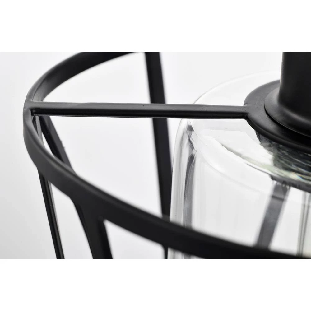 Antonia 7 in. 1-Light Indoor Matte Black Shaded Pendant Ceiling Light by Warehouse of Tiffany 10 Antonia 7 in. 1-Light Indoor Matte Black Shaded Pendant Ceiling Light by Warehouse of Tiffany - Image 8