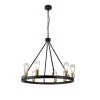Daryu 8-Light Matte Black Wagon Wheel Chandelier by Warehouse of Tiffany -Warehouse of Tiffany Shop matte black warehouse of tiffany chandeliers wty939 64 1000