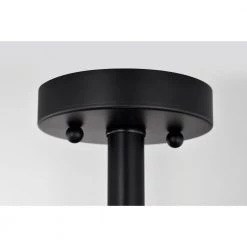 Lucina 25 in. 3-Light Indoor Matte Black Semi-Flush Mount Ceiling Light with Light Kit and Remote by Warehouse of Tiffany -Warehouse of Tiffany Shop matte black warehouse of tiffany flush mount lights 2031 3bg 1f 1000