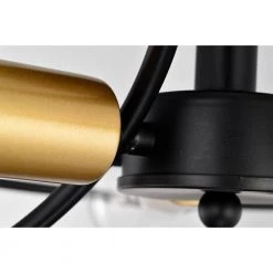 Lucina 25 in. 3-Light Indoor Matte Black Semi-Flush Mount Ceiling Light with Light Kit and Remote by Warehouse of Tiffany -Warehouse of Tiffany Shop matte black warehouse of tiffany flush mount lights 2031 3bg 44 1000