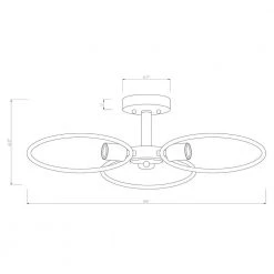 Lucina 25 in. 3-Light Indoor Matte Black Semi-Flush Mount Ceiling Light with Light Kit and Remote by Warehouse of Tiffany -Warehouse of Tiffany Shop matte black warehouse of tiffany flush mount lights 2031 3bg 76 1000