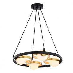 Pomponia 18 in. 4-Light Indoor Matte Black and Satin Gold Semi-Flush Mount Chandelier with Light Kit by Warehouse of Tiffany 16 Pomponia 18 in. 4-Light Indoor Matte Black and Satin Gold Semi-Flush Mount Chandelier with Light Kit by Warehouse of Tiffany -Warehouse of Tiffany Shop matte black warehouse of tiffany flush mount lights 2036 4bg 4f 1000