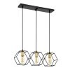 Horatia 24 in. 3-Light Indoor Matte Black and Satin Gold Semi Flush Mount Chandelier with Light Kit by Warehouse of Tiffany -Warehouse of Tiffany Shop matte black warehouse of tiffany flush mount lights 2037 3bg 64 1000