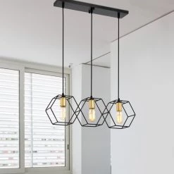 Horatia 24 in. 3-Light Indoor Matte Black and Satin Gold Semi Flush Mount Chandelier with Light Kit by Warehouse of Tiffany -Warehouse of Tiffany Shop matte black warehouse of tiffany flush mount lights 2037 3bg c3 1000