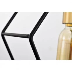 Horatia 24 in. 3-Light Indoor Matte Black and Satin Gold Semi Flush Mount Chandelier with Light Kit by Warehouse of Tiffany -Warehouse of Tiffany Shop matte black warehouse of tiffany flush mount lights 2037 3bg fa 1000