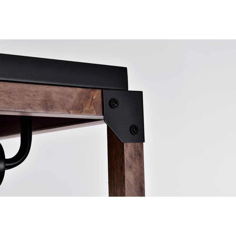 Irmana 12 in. 2-Light Indoor Brown and Matte Black Flush Mount with Light Kit by Warehouse of Tiffany 4 Irmana 12 in. 2-Light Indoor Brown and Matte Black Flush Mount with Light Kit by Warehouse of Tiffany - Image 2