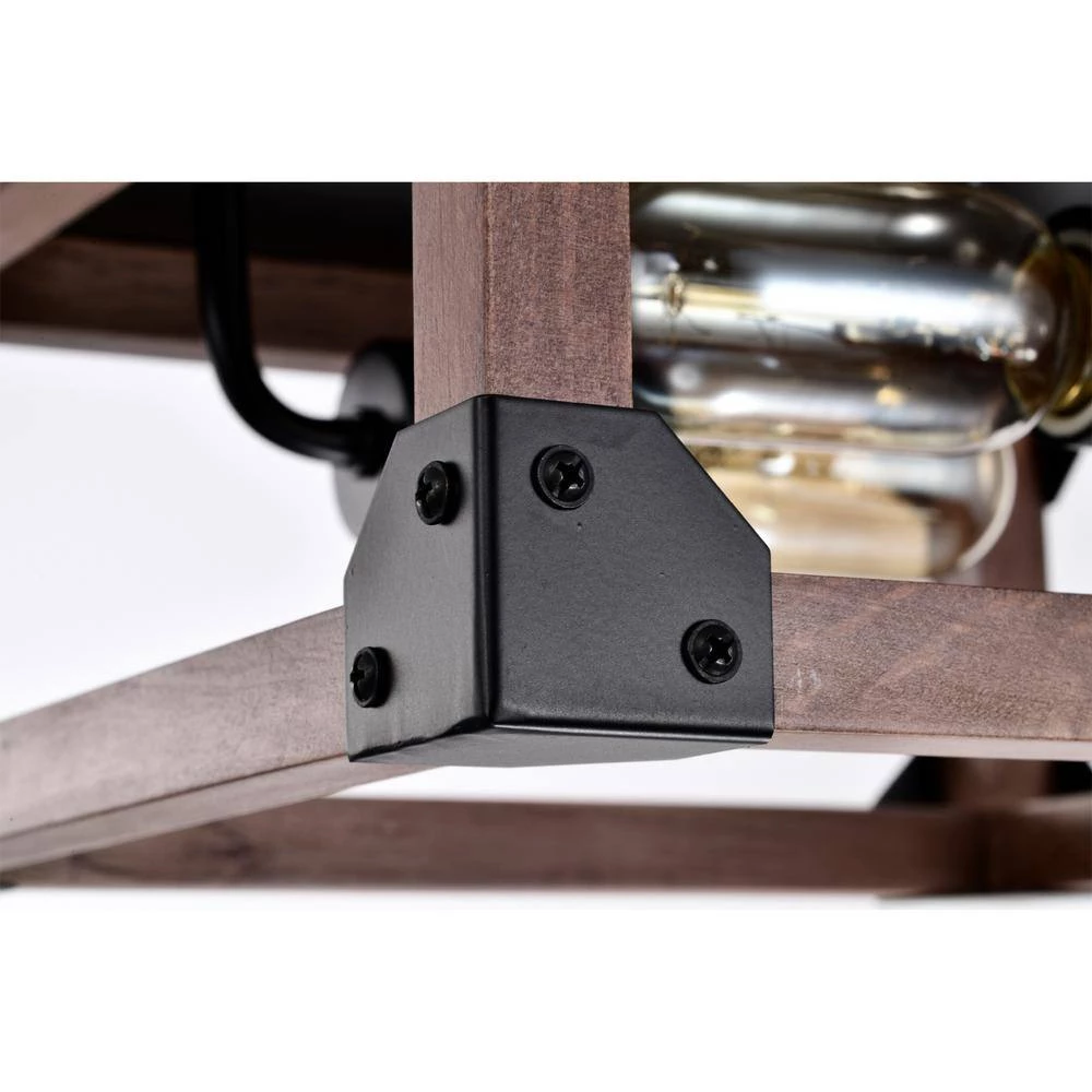 Irmana 12 in. 2-Light Indoor Brown and Matte Black Flush Mount with Light Kit by Warehouse of Tiffany 10 Irmana 12 in. 2-Light Indoor Brown and Matte Black Flush Mount with Light Kit by Warehouse of Tiffany - Image 8