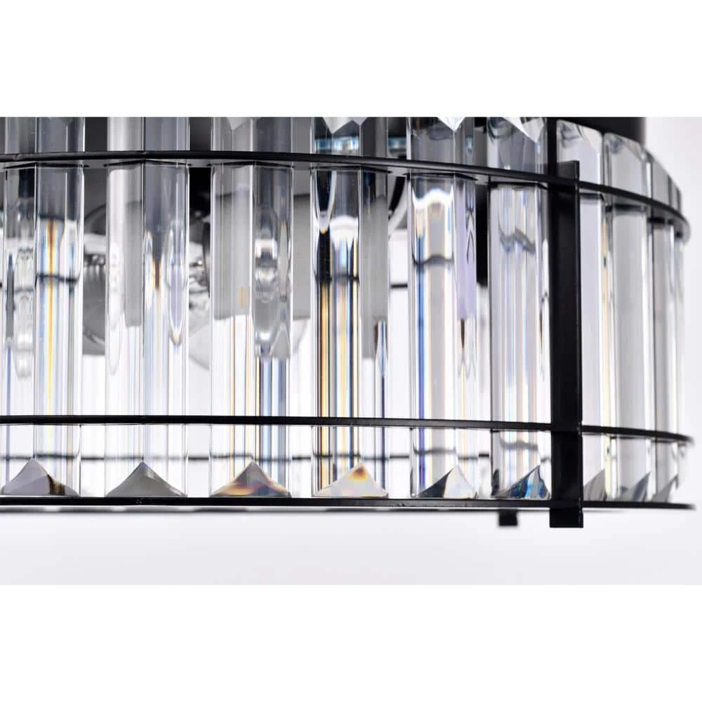 Kiyoko 12 in. 2-Light Indoor Matte Black Flush Mount with Light Kit by Warehouse of Tiffany 8 Kiyoko 12 in. 2-Light Indoor Matte Black Flush Mount with Light Kit by Warehouse of Tiffany - Image 6