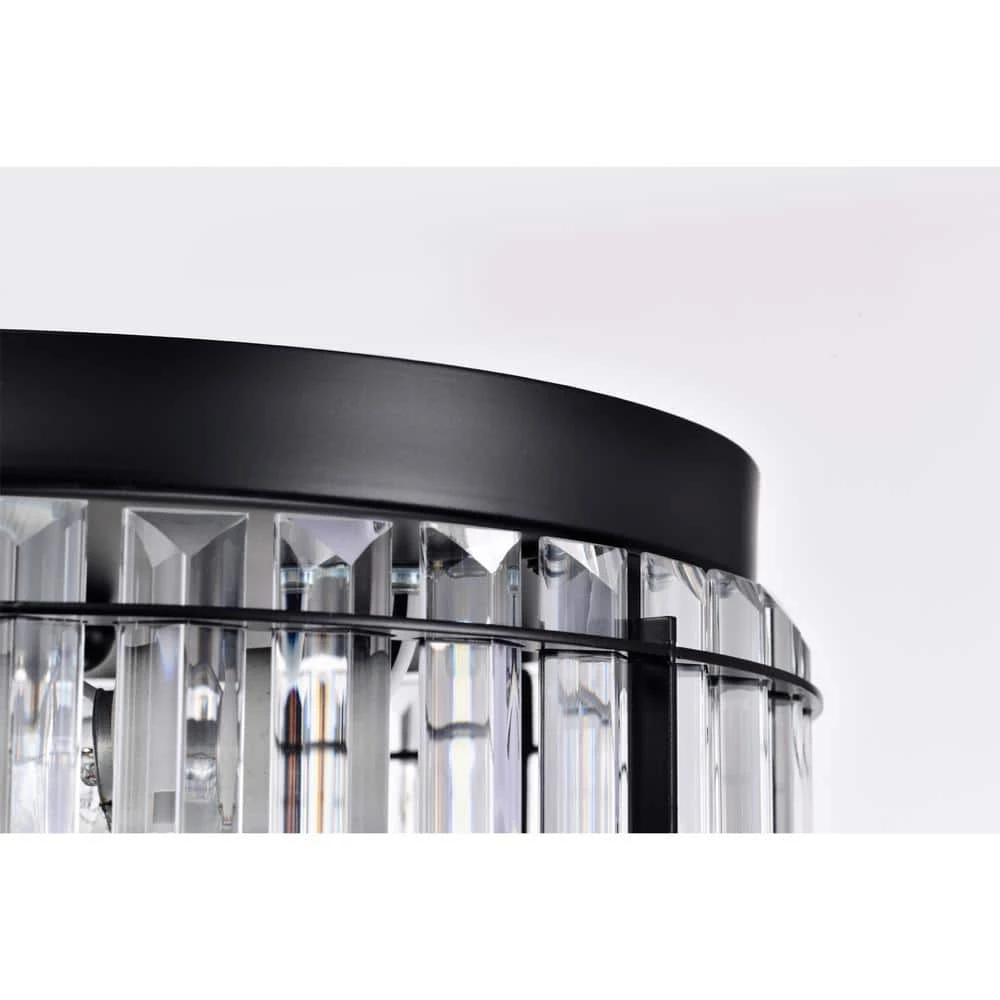 Kiyoko 12 in. 2-Light Indoor Matte Black Flush Mount with Light Kit by Warehouse of Tiffany 4 Kiyoko 12 in. 2-Light Indoor Matte Black Flush Mount with Light Kit by Warehouse of Tiffany - Image 2