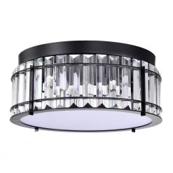 Kiyoko 12 in. 2-Light Indoor Matte Black Flush Mount with Light Kit by Warehouse of Tiffany 14 Kiyoko 12 in. 2-Light Indoor Matte Black Flush Mount with Light Kit by Warehouse of Tiffany -Warehouse of Tiffany Shop matte black warehouse of tiffany flush mount lights 3002 2fma c3 1000