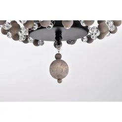 Valentina 12 in. Bohemian Bead Semi Flush Mount 3-Light by Warehouse of Tiffany -Warehouse of Tiffany Shop matte black warehouse of tiffany flush mount lights cd019 3mb 1d 1000