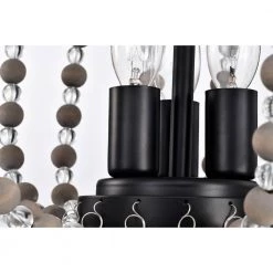 Valentina 12 in. Bohemian Bead Semi Flush Mount 3-Light by Warehouse of Tiffany -Warehouse of Tiffany Shop matte black warehouse of tiffany flush mount lights cd019 3mb fa 1000