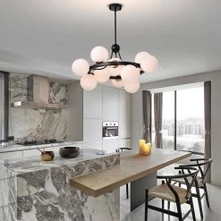 Coraline 30 in. 12-Light Indoor Matte Black Finish Flush Mount Chandelier with Light Kit by Warehouse of Tiffany -Warehouse of Tiffany Shop matte black warehouse of tiffany flush mount lights fd10017 12kb 31 1000