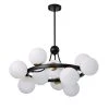 Coraline 30 in. 12-Light Indoor Matte Black Finish Flush Mount Chandelier with Light Kit by Warehouse of Tiffany -Warehouse of Tiffany Shop matte black warehouse of tiffany flush mount lights fd10017 12kb 64 1000