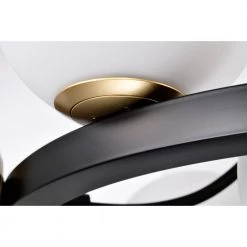 Coraline 30 in. 12-Light Indoor Matte Black Finish Flush Mount Chandelier with Light Kit by Warehouse of Tiffany -Warehouse of Tiffany Shop matte black warehouse of tiffany flush mount lights fd10017 12kb 76 1000
