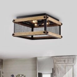 Fynn 8 in. 3-Light Indoor Matte Black Finish Flush Mount Light with Light Kit by Warehouse of Tiffany -Warehouse of Tiffany Shop matte black warehouse of tiffany flush mount lights mx33 3iwg 44 1000