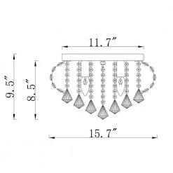 Alysha 10 in. 4-Light Indoor Matte Black Finish Flush Mount Light with Light Kit by Warehouse of Tiffany -Warehouse of Tiffany Shop matte black warehouse of tiffany flush mount lights mx36 4bl 1f 1000