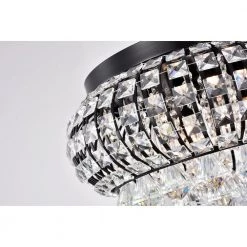 Alysha 10 in. 4-Light Indoor Matte Black Finish Flush Mount Light with Light Kit by Warehouse of Tiffany -Warehouse of Tiffany Shop matte black warehouse of tiffany flush mount lights mx36 4bl 4f 1000