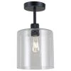 Rowe 14.2 in. 1-Light Matte Black Semi-Flush Indoor Mount Light with Light Kit by Warehouse of Tiffany -Warehouse of Tiffany Shop matte black warehouse of tiffany flush mount lights wsd053 64 1000