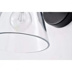 Latier 9 in. 1-Light Indoor Matte Black Finish Wall Sconce with Light Kit by Warehouse of Tiffany 14 Latier 9 in. 1-Light Indoor Matte Black Finish Wall Sconce with Light Kit by Warehouse of Tiffany -Warehouse of Tiffany Shop matte black warehouse of tiffany vanity lighting fw10025 1kb 1d 1000