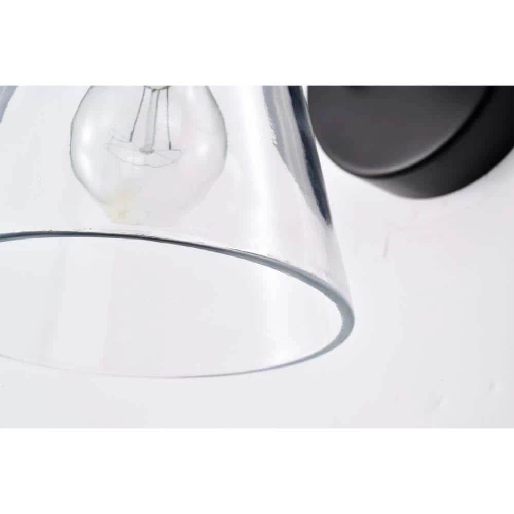 Latier 9 in. 1-Light Indoor Matte Black Finish Wall Sconce with Light Kit by Warehouse of Tiffany 5 Latier 9 in. 1-Light Indoor Matte Black Finish Wall Sconce with Light Kit by Warehouse of Tiffany - Image 3