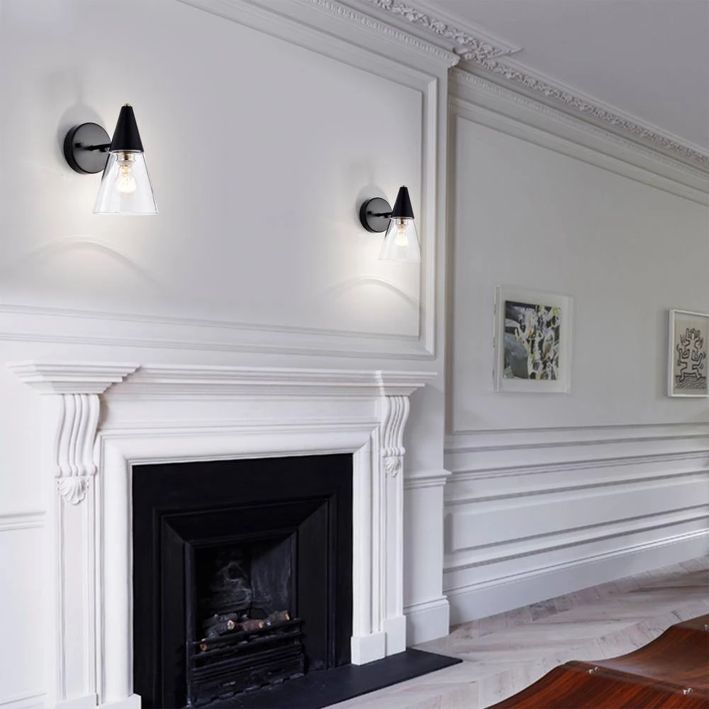 Latier 9 in. 1-Light Indoor Matte Black Finish Wall Sconce with Light Kit by Warehouse of Tiffany 12 Latier 9 in. 1-Light Indoor Matte Black Finish Wall Sconce with Light Kit by Warehouse of Tiffany - Image 10