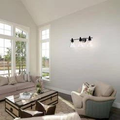 Latilala 29 in. 3-Light Indoor Matte Black Wall Sconce with Light Kit by Warehouse of Tiffany -Warehouse of Tiffany Shop matte black warehouse of tiffany vanity lighting fw10025 3kb 31 1000