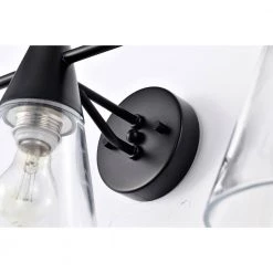 Latilala 29 in. 3-Light Indoor Matte Black Wall Sconce with Light Kit by Warehouse of Tiffany -Warehouse of Tiffany Shop matte black warehouse of tiffany vanity lighting fw10025 3kb fa 1000