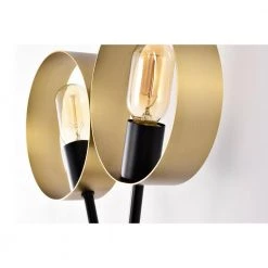 2-Light Matte Black Shahar 14 in. Modern Wall Scone by Warehouse of Tiffany -Warehouse of Tiffany Shop matte black warehouse of tiffany wall sconces wd026 2c 1f 1000