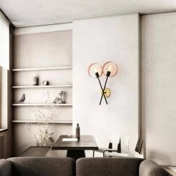 2-Light Matte Black Shahar 14 in. Modern Wall Scone by Warehouse of Tiffany -Warehouse of Tiffany Shop matte black warehouse of tiffany wall sconces wd026 2c 31 1000