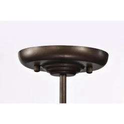 Ovid 16 in. 3-Light Indoor Matte Brown Semi-Flush Mount Light with Light Kit by Warehouse of Tiffany -Warehouse of Tiffany Shop matte brown warehouse of tiffany flush mount lights imc816b 3 1f 1000