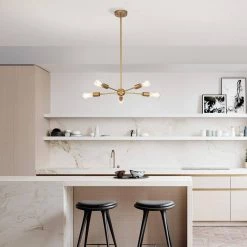 Walt 21.7 in. 5-Light Indoor Matte Gold Chandelier with Light Kit by Warehouse of Tiffany -Warehouse of Tiffany Shop matte gold warehouse of tiffany chandeliers 2005 5pa 31 1000