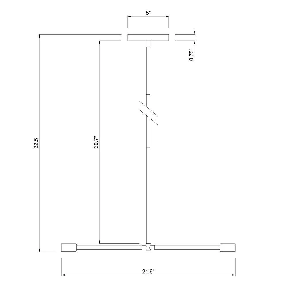 Cari 0.75 in. 2-Light Indoor Matte Gold Chandelier with Light Kit by Warehouse of Tiffany 4 Cari 0.75 in. 2-Light Indoor Matte Gold Chandelier with Light Kit by Warehouse of Tiffany - Image 2
