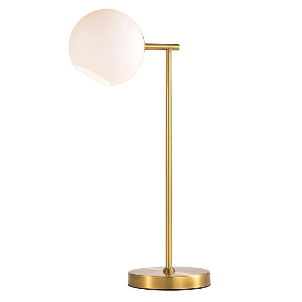 Erato 16.69 in. 1-Light Indoor Matte Gold Table Lamp with Light Kit by Warehouse of Tiffany 3 Erato 16.69 in. 1-Light Indoor Matte Gold Table Lamp with Light Kit by Warehouse of Tiffany