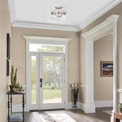 Tayla 11 in. 2-Light Indoor Matte Satin Semi-Flush Mount Ceiling Light with Light Kit by Warehouse of Tiffany -Warehouse of Tiffany Shop matte satin warehouse of tiffany flush mount lights cd004 2ni 31 1000