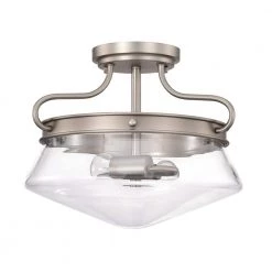 Tayla 11 in. 2-Light Indoor Matte Satin Semi-Flush Mount Ceiling Light with Light Kit by Warehouse of Tiffany -Warehouse of Tiffany Shop matte satin warehouse of tiffany flush mount lights cd004 2ni 44 1000