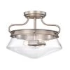 Tayla 11 in. 2-Light Indoor Matte Satin Semi-Flush Mount Ceiling Light with Light Kit by Warehouse of Tiffany -Warehouse of Tiffany Shop matte satin warehouse of tiffany flush mount lights cd004 2ni 64 1000
