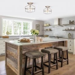 Milton 10 in. 1-Light Indoor Matte Satin Semi-Flush Mount Ceiling Light with Light Kit by Warehouse of Tiffany -Warehouse of Tiffany Shop matte satin warehouse of tiffany flush mount lights cm018 1ni 31 1000