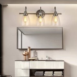 Annha 11 in. 3-Light Indoor Sand Nickel Finish Wall Sconce with Light Kit by Warehouse of Tiffany 9 Annha 11 in. 3-Light Indoor Sand Nickel Finish Wall Sconce with Light Kit by Warehouse of Tiffany -Warehouse of Tiffany Shop nickel warehouse of tiffany vanity lighting w2208 3bn 31 1000