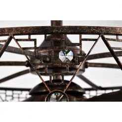 Cree 28 in. 6-Light Indoor Oil-Rubbed Bronze Finish Ceiling Fan with Light Kit by Warehouse of Tiffany -Warehouse of Tiffany Shop oil rubbed bronze warehouse of tiffany ceiling fans with lights dw01w60ac 44 1000