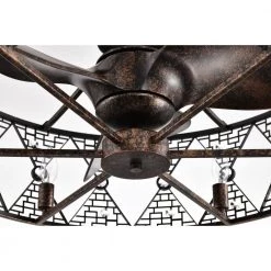 Cree 28 in. 6-Light Indoor Oil-Rubbed Bronze Finish Ceiling Fan with Light Kit by Warehouse of Tiffany -Warehouse of Tiffany Shop oil rubbed bronze warehouse of tiffany ceiling fans with lights dw01w60ac 76 1000