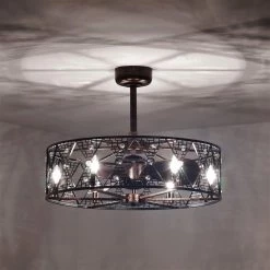 Cree 28 in. 6-Light Indoor Oil-Rubbed Bronze Finish Ceiling Fan with Light Kit by Warehouse of Tiffany -Warehouse of Tiffany Shop oil rubbed bronze warehouse of tiffany ceiling fans with lights dw01w60ac c3 1000