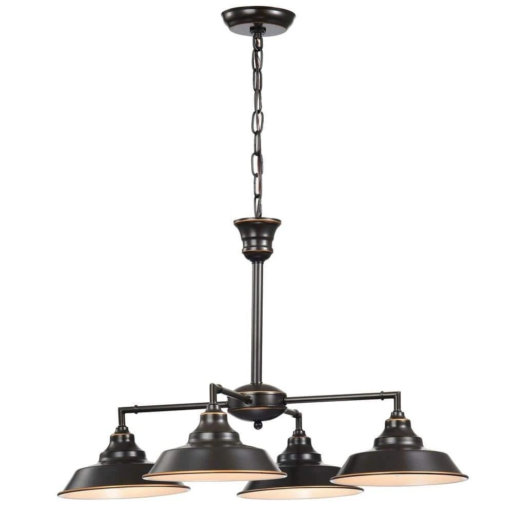 Pablow 46 in. 4-Light Indoor Oil Rubbed Bronze Finish Chandelier with Light Kit by Warehouse of Tiffany 3 Pablow 46 in. 4-Light Indoor Oil Rubbed Bronze Finish Chandelier with Light Kit by Warehouse of Tiffany