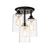 Harun 15.2 in. 3-Lights Oil Rubbed Bronze Indoor Semi-Flush Mount Light with Light Kit by Warehouse of Tiffany -Warehouse of Tiffany Shop oil rubbed bronze warehouse of tiffany flush mount lights cm237 3orb 64 1000